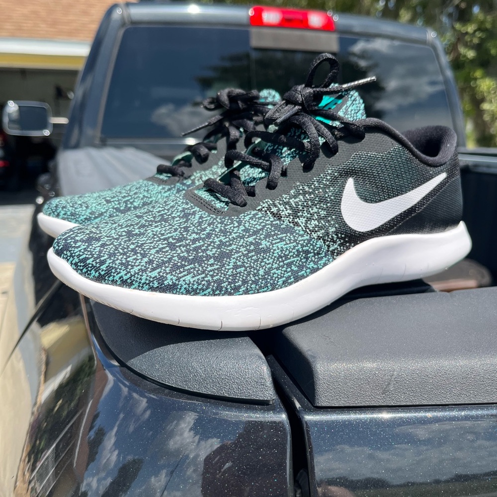 Nike Black and Teal Sneakers